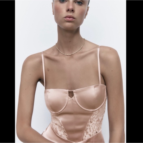 Zara Combination Corset Midi Dress - Picture 9 of 12